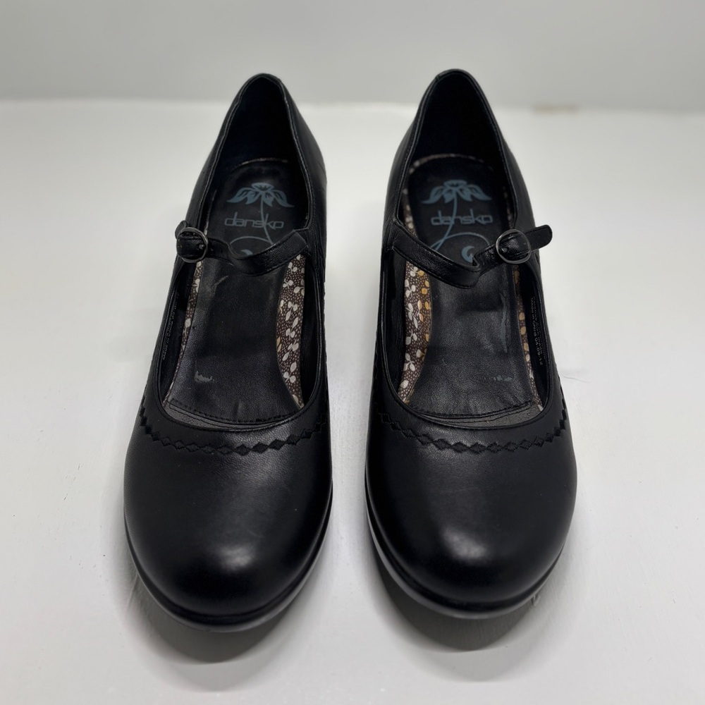 Dansko Black Mary Jane Heels Leather Comfort Pumps Women’s 41 - Picture 4 of 12